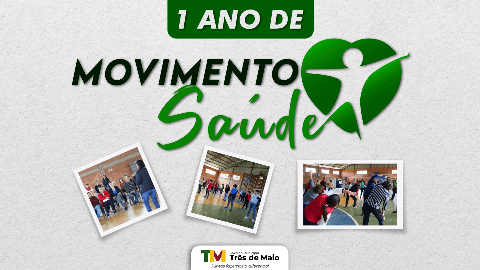 NO DIA DE HOJE O PROGRAMA MOVIMENTO SAÚDE COMPLETA 1 ANO