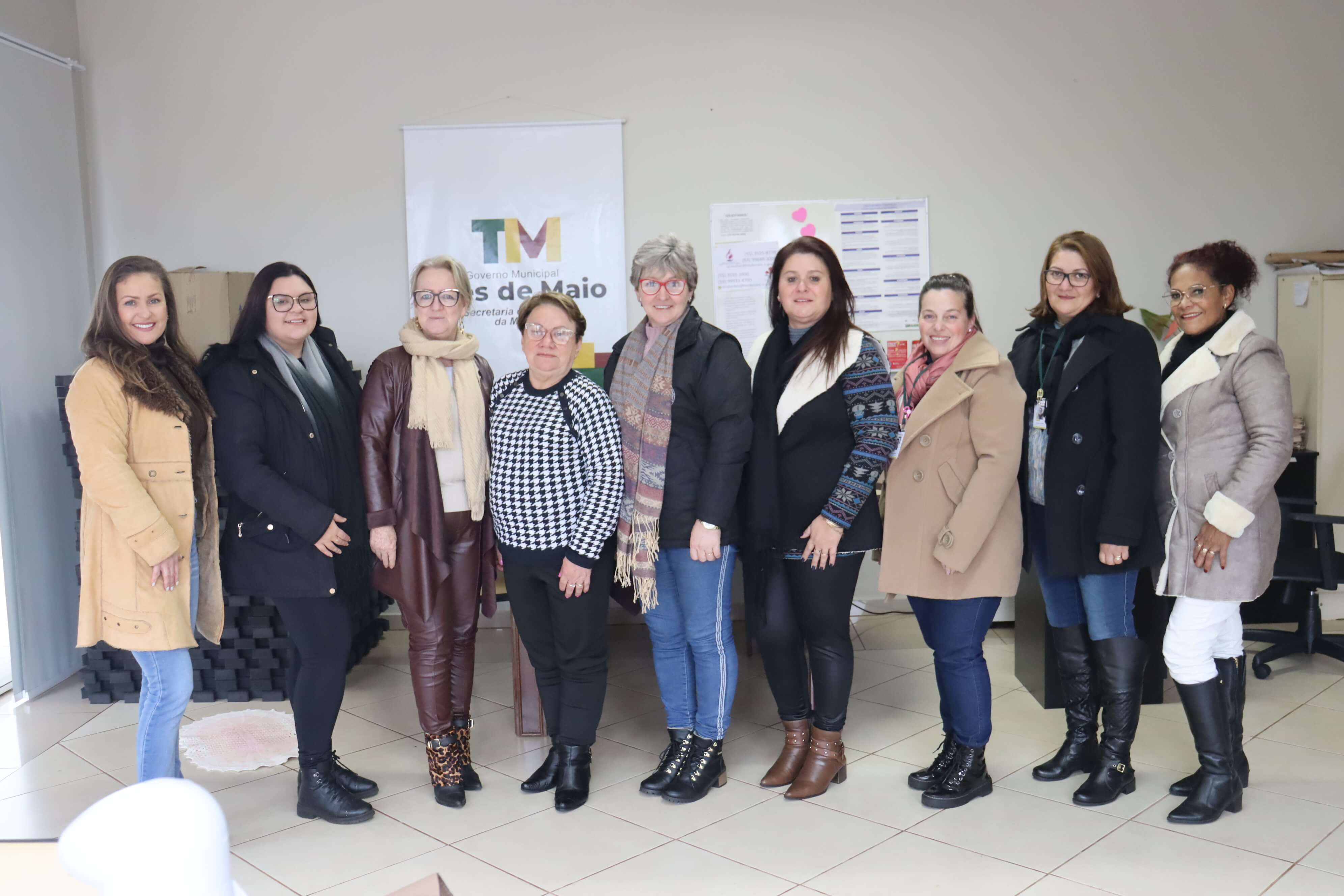 SECRETARIA DE POLÍTICAS DA MULHER RECEBE VISITA DO COMDIM DE INHACORÁ E HORIZONTINA