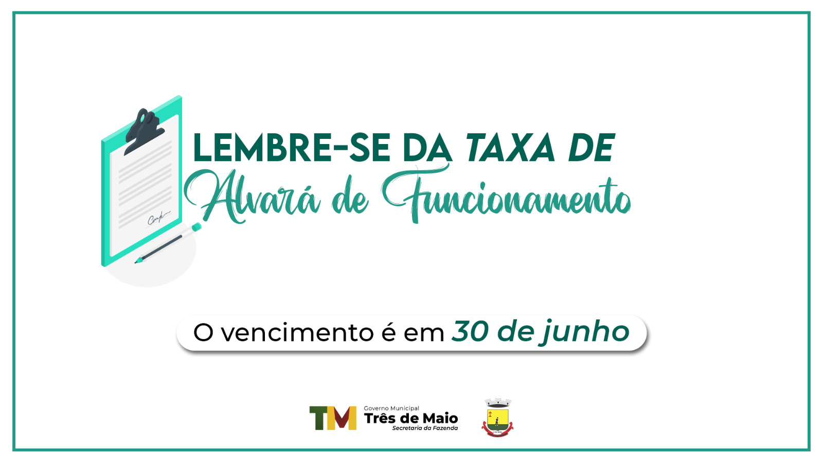 PRAZO PARA PAGAMENTO DE TAXA DE ALVARÁ DE FUNCIONAMENTO ENCERRA ESTE MÊS