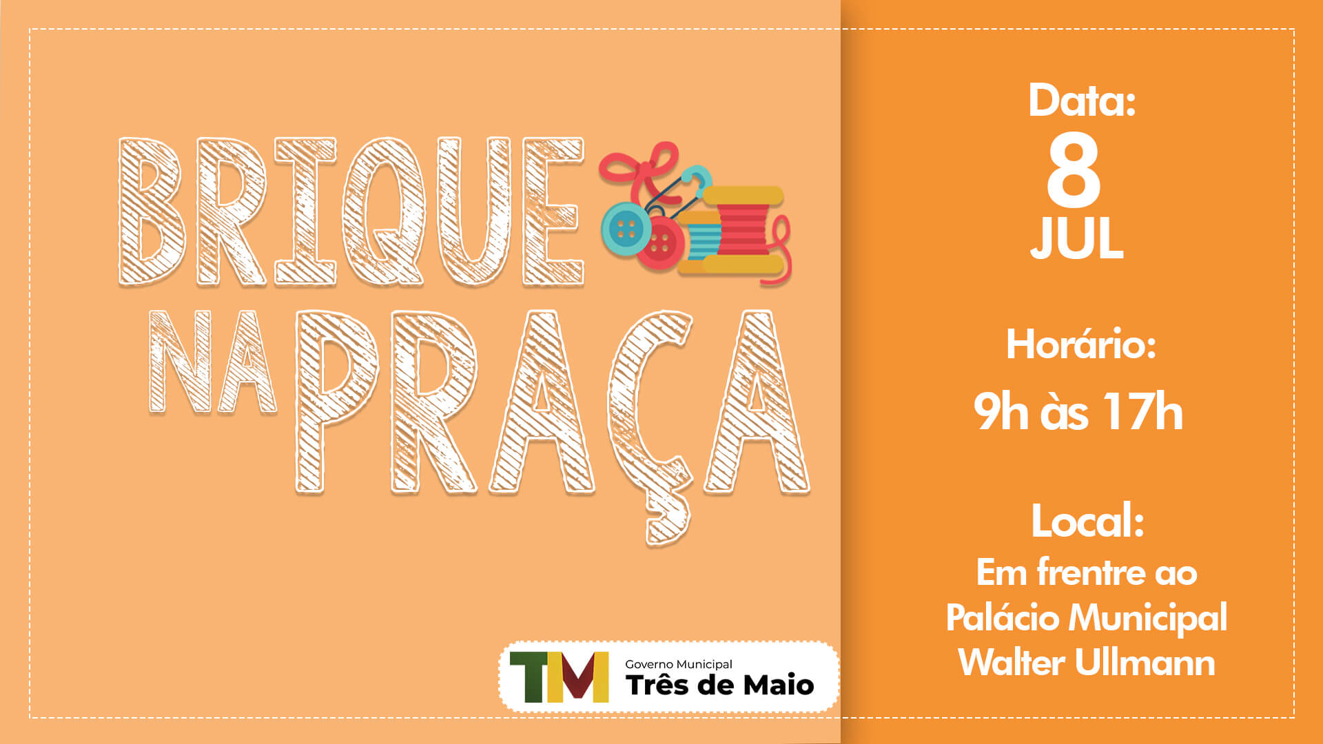 BRIQUE NA PRAÇA OCORRE NESSE SÁBADO