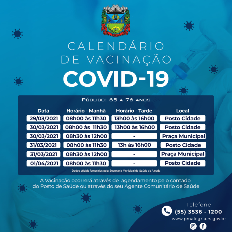 Calendário de Vacinação - COVID 19