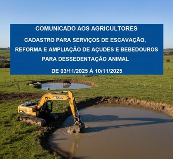 <p>Comunicado aos Agricultores &ndash; Prefeitura de Alegria</p>