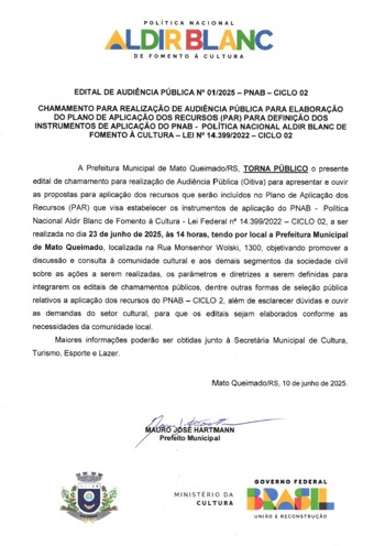 <p>EDITAL DE AUDI&Ecirc;NCIA P&Uacute;BLICA</p>