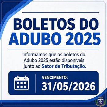 BOLETOS DO ADUBO 2025