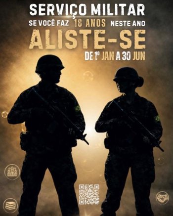 <span style="font-size: 8pt;">PRAZO PARA REALIZA&Ccedil;&Atilde;O DO ALISTAMENTO MILITAR EST&Aacute; SE ENCERRANDO</span>