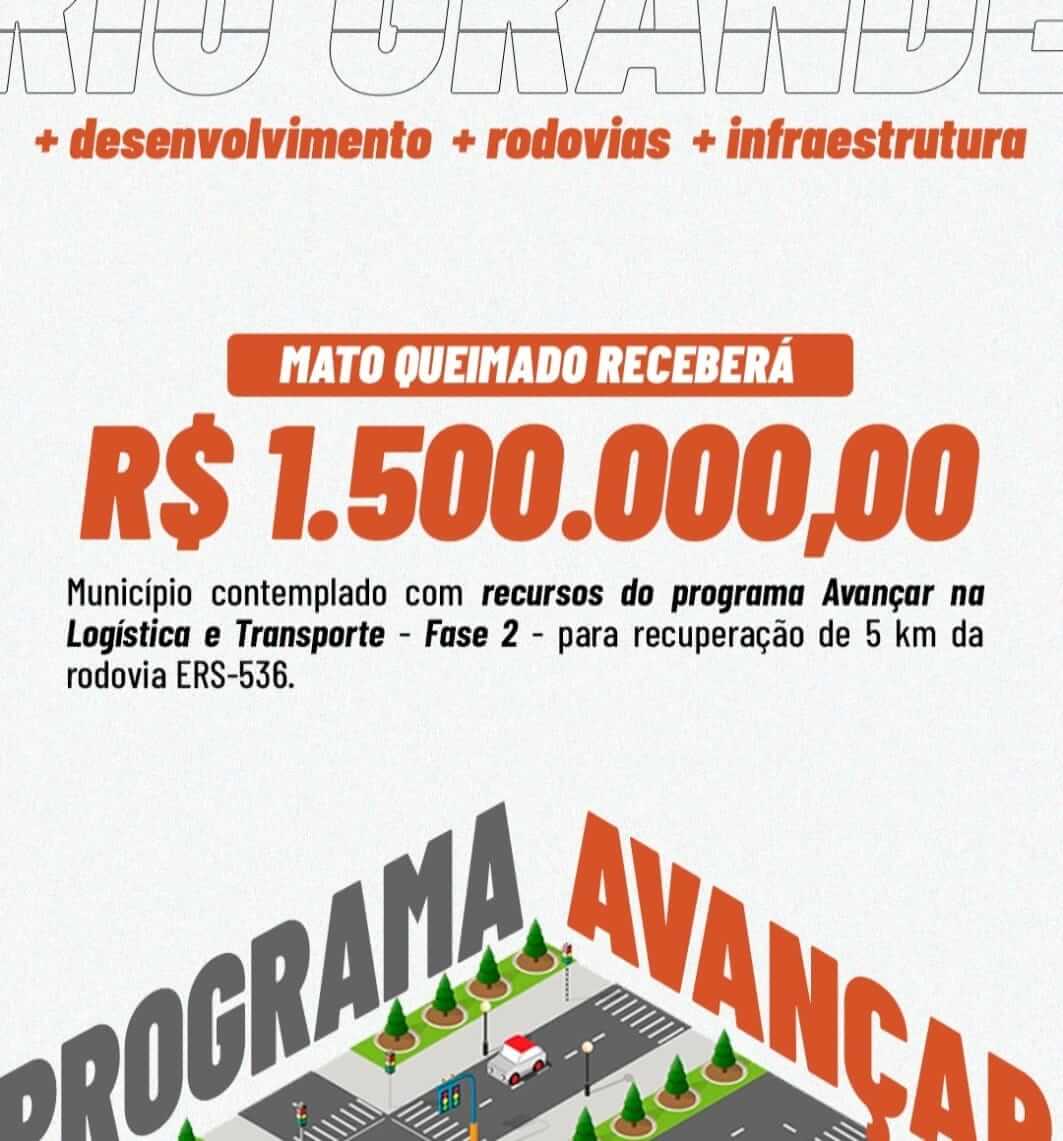 MUNICÍPIO CONTEMPLADO COM RECURSOS DO PROGRAMA AVANÇAR NA LOGÍSTICA E TRANSPORTE-FASE2