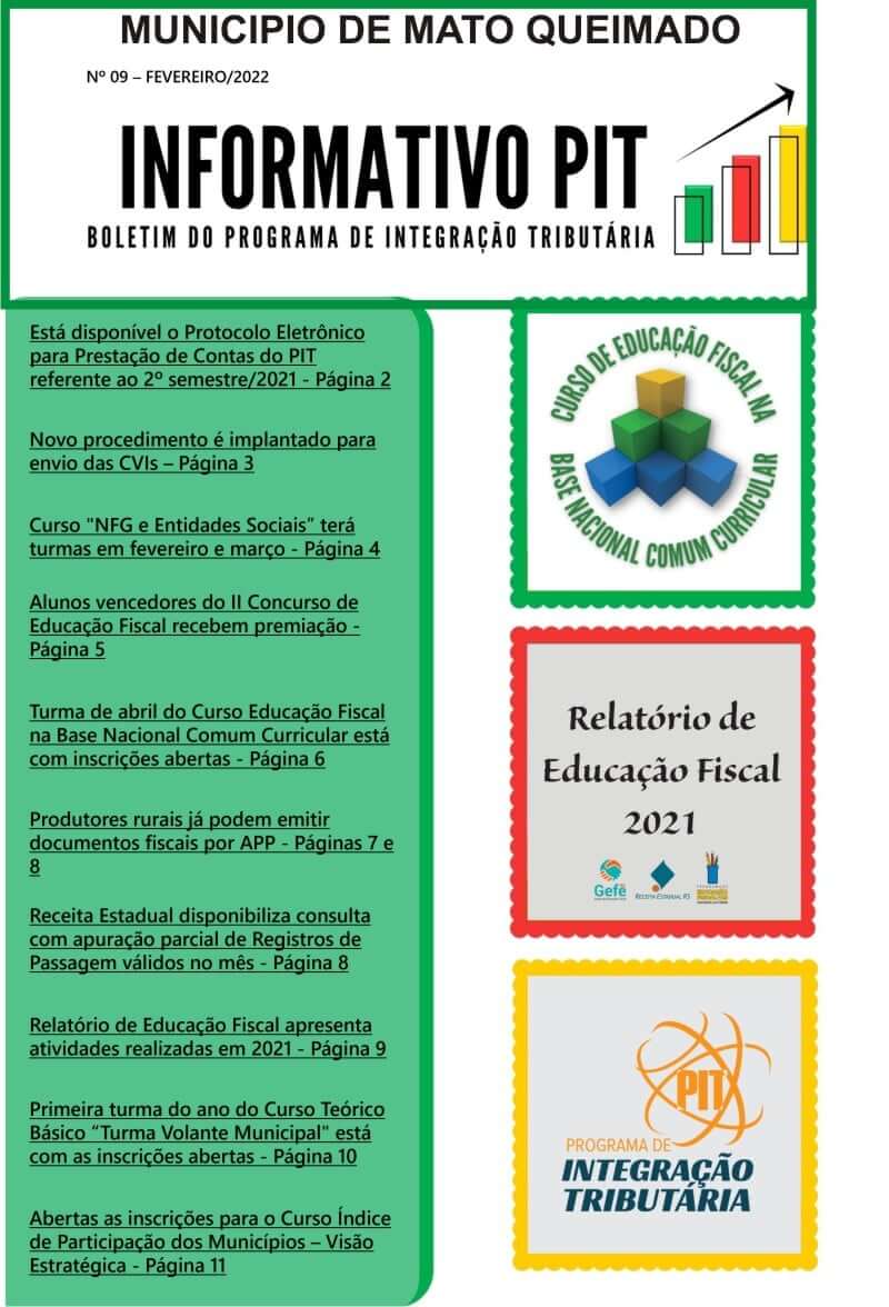 INFORMATIVO PIT - PROGRAMA DE INTEGRAÇÃO TRIBUTÁRIA