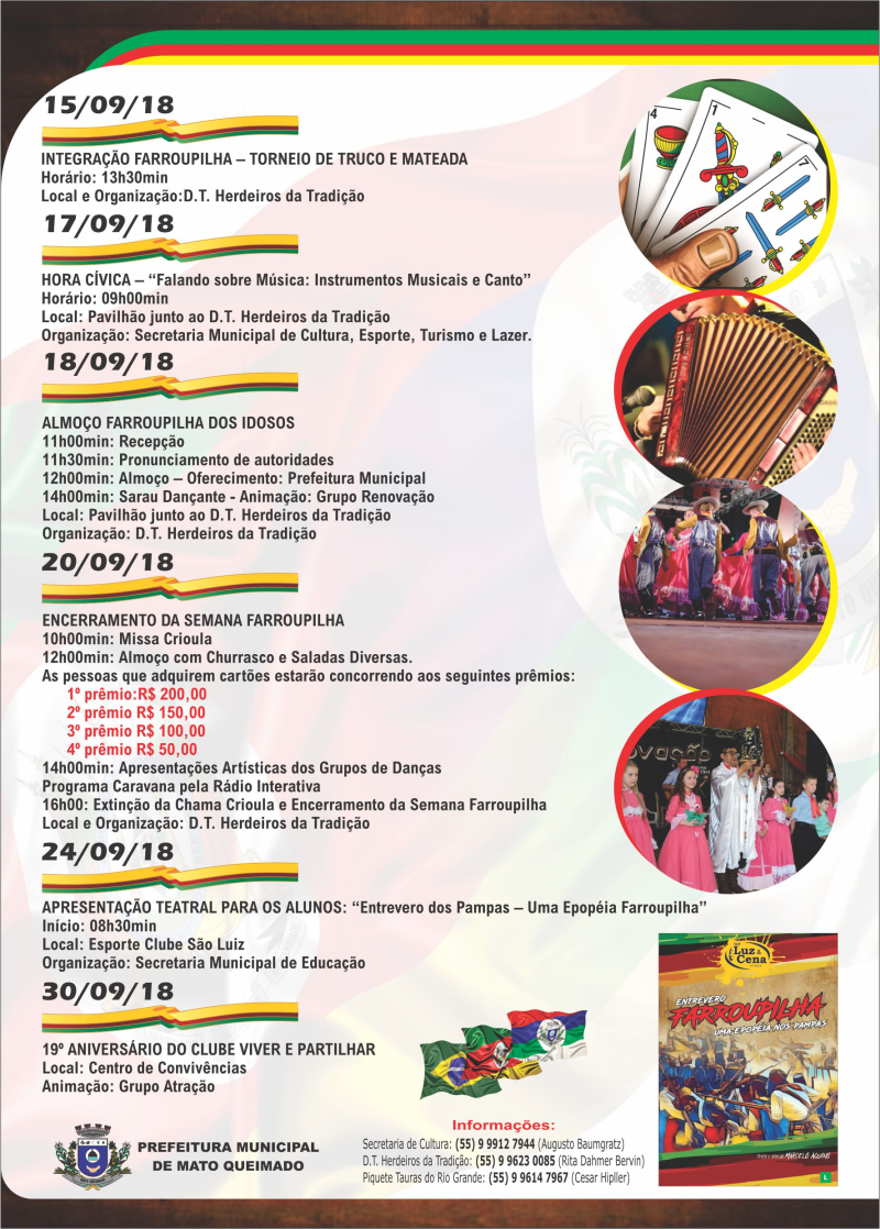 PROGRAMAÇÕES MÊS DE SETEMBRO