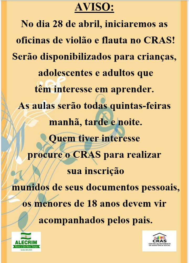 OFICINAS DE FLAUTA E VIOLÃO
