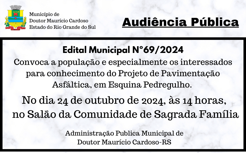 <p>Audi&ecirc;ncia P&uacute;blica</p>
