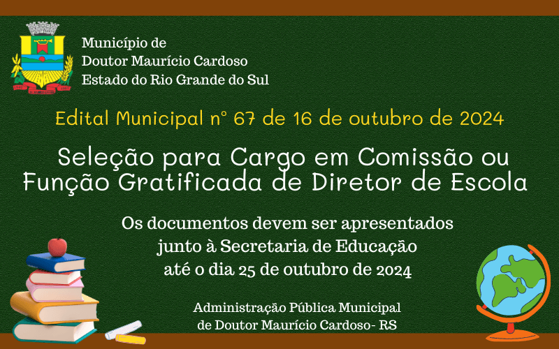 <p>Sele&ccedil;&atilde;o para Cargo de Diretor de Escola</p>
