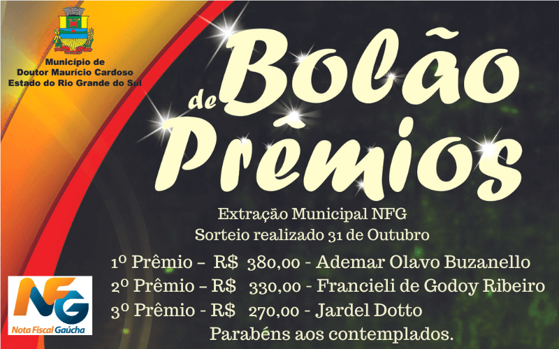 <p>Sorteio Bol&atilde;o de Pr&ecirc;mios - NFG</p>