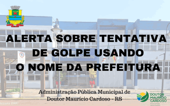 <p><span style="font-size: large;">ALERTA SOBRE TENTATIVA DE GOLPE USANDO O NOME DA PREFEITURA</span></p>