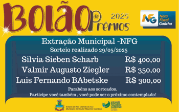 <p>Resultado do Sorteio NG- Extra&ccedil;&atilde;o Municipal</p>