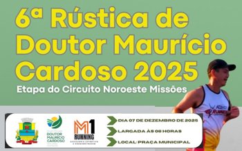 <p>🎽 <strong>6&ordf; R&uacute;stica Cidade Doutor Maur&iacute;cio Cardoso</strong></p>