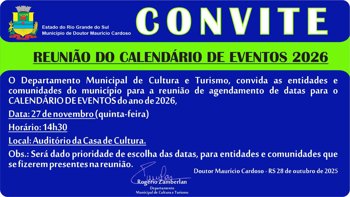 <p>Reuni&atilde;o Calend&aacute;rio de Eventos</p>