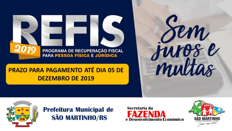 ADMINISTRAÇÃO MUNICIPAL INSTITUI PROGRAMA DE RECUPERAÇÃO FISCAL