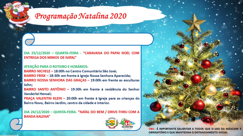 PROGRAMAÇÃO NATALINA – 2020