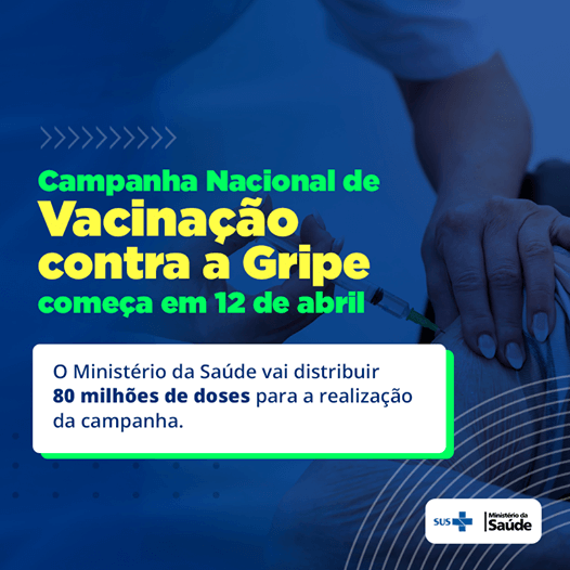 Inicia no dia 12 de Abril campanha de vacinação contra a gripe