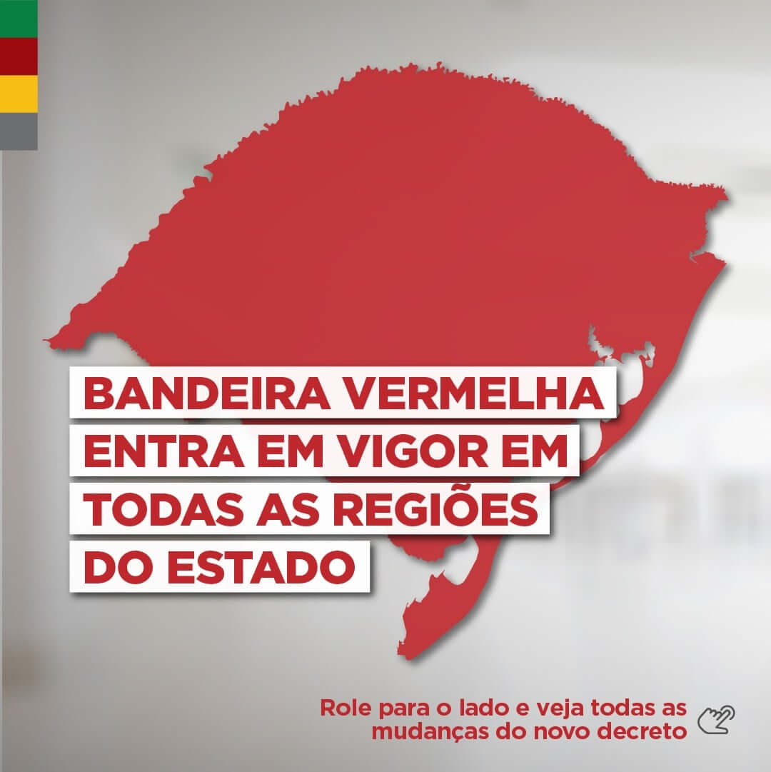 BANDEIRA VERMELHA NO RIO GRANDE DO SUL