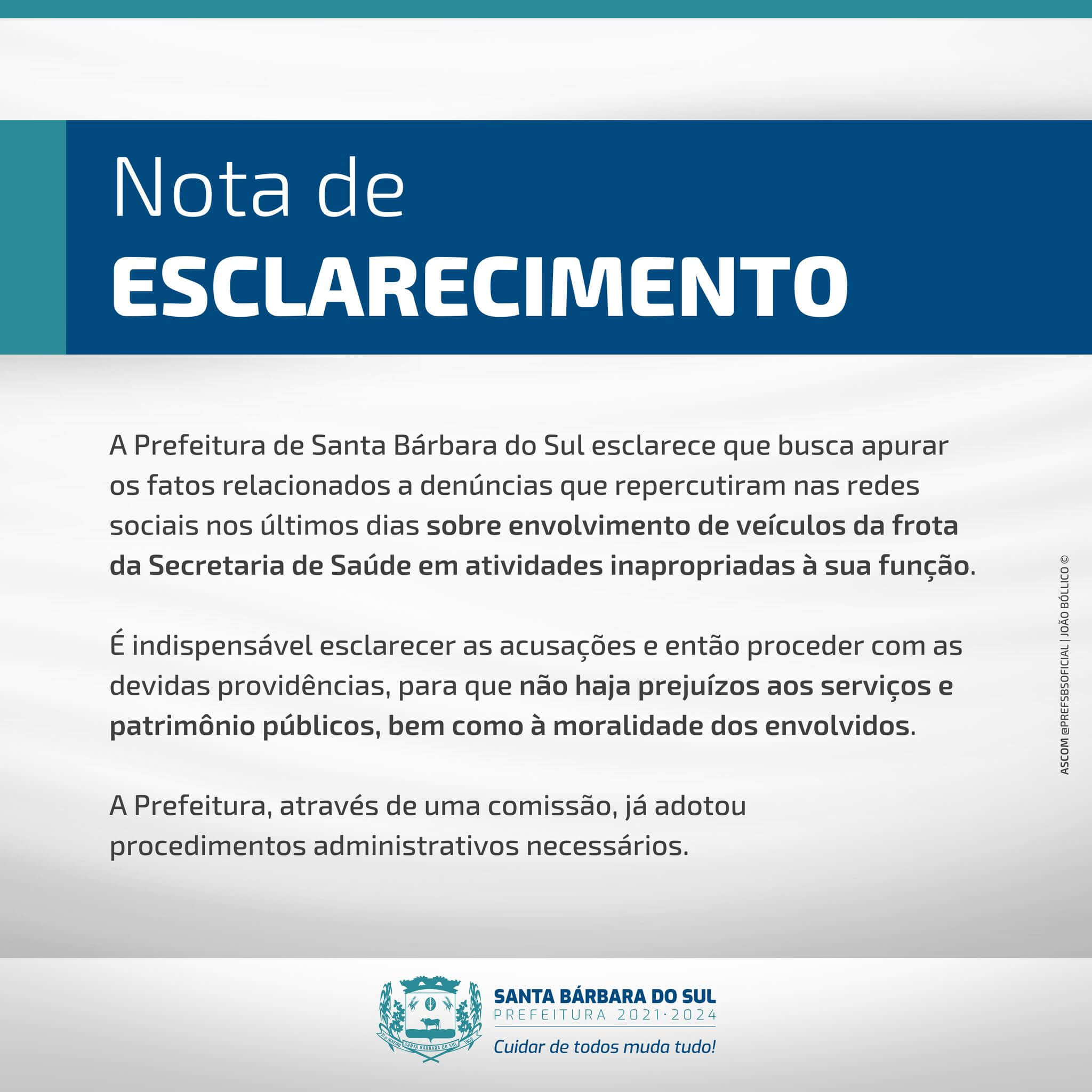Nota de esclarecimento