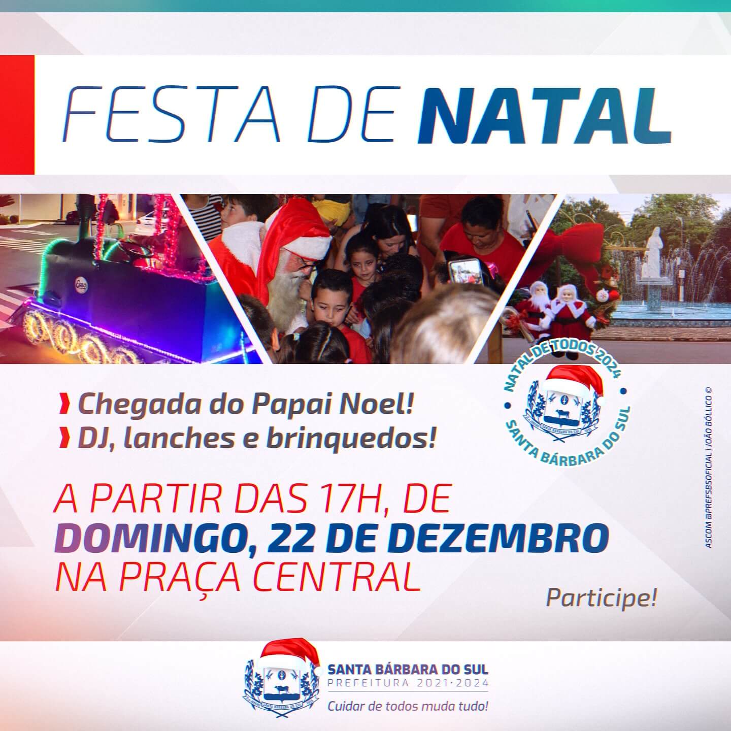 <p>Convite para a&nbsp;festa de Natal da Administra&ccedil;&atilde;o Municipal de 2024</p>