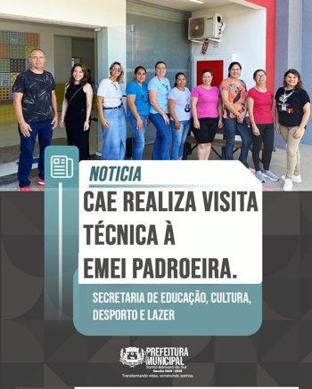 <p><span style="font-size: 14pt;">CAE realiza visita t&eacute;cnica &agrave; EMEI Padroeira</span></p>