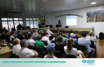 <p><span style="font-size: 14pt;">Audi&ecirc;ncia P&uacute;blica discute revis&atilde;o do Plano Municipal de Saneamento B&aacute;sico</span></p>