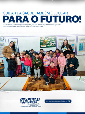 Educa&ccedil;&atilde;o em sa&uacute;de &eacute; tema de a&ccedil;&atilde;o na Escola Clemente Corval&atilde;o