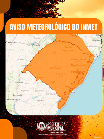 <span style="font-size: 14pt;"><strong>⚠️⚠️⚠️⚠️⚠️</strong></span><br /><span style="font-size: 14pt;"><strong>Segue *Aviso Meteorol&oacute;gico do INMET* enviado ao Centro de Opera&ccedil;&otilde;es da Defesa Civil:</strong></span>