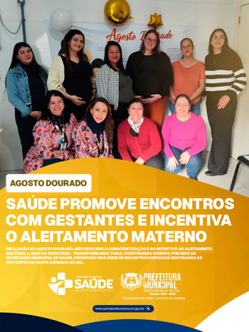 <span style="font-size: 14pt;"><strong>💛 AGOSTO DOURADO: SA&Uacute;DE PROMOVE ENCONTROS COM GESTANTES E INCENTIVA O ALEITAMENTO MATERNO</strong></span>