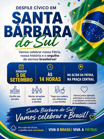 DESFILE CÍVICO EM SANTA BÁRBARA DO SUL