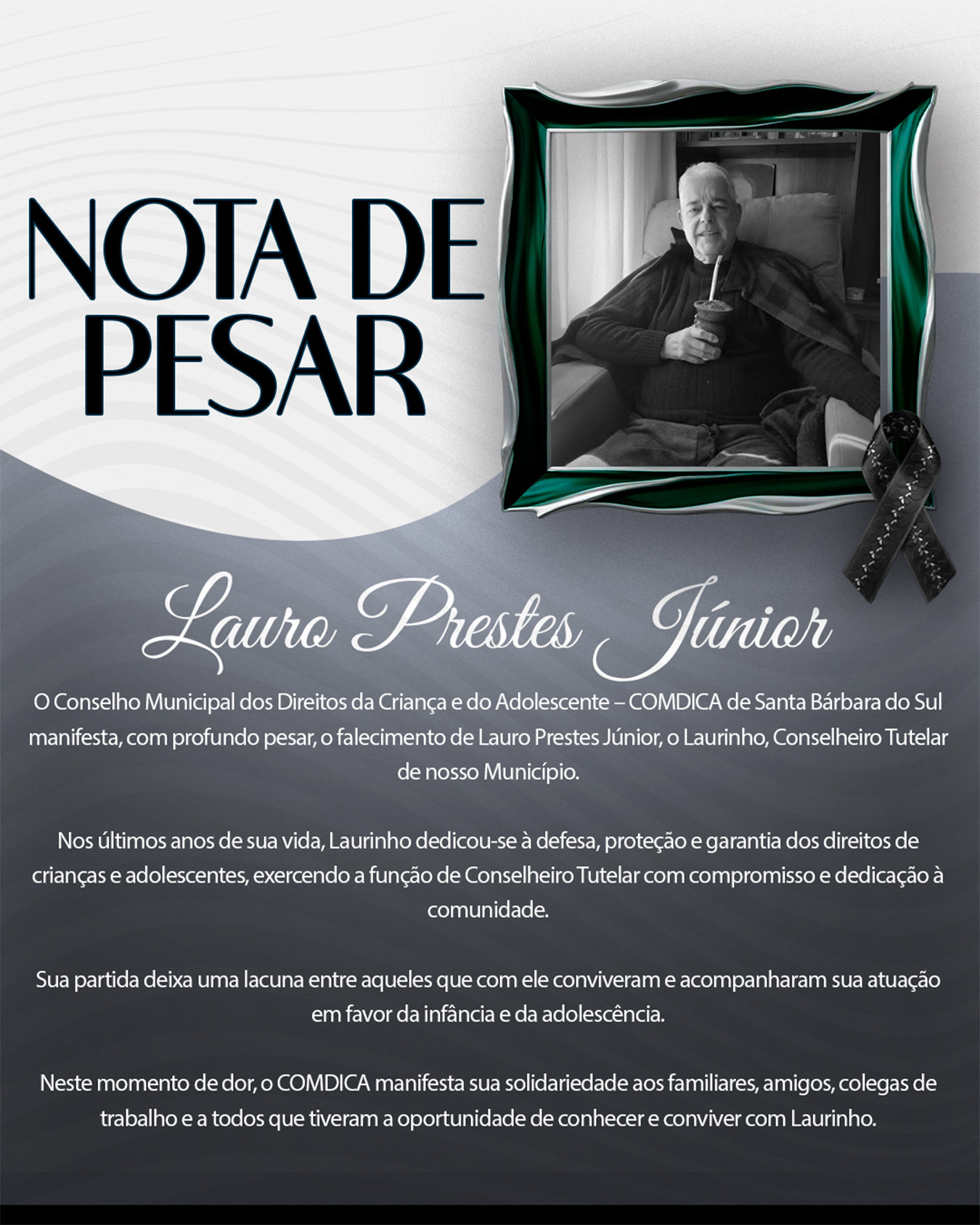 NOTA DE PESAR