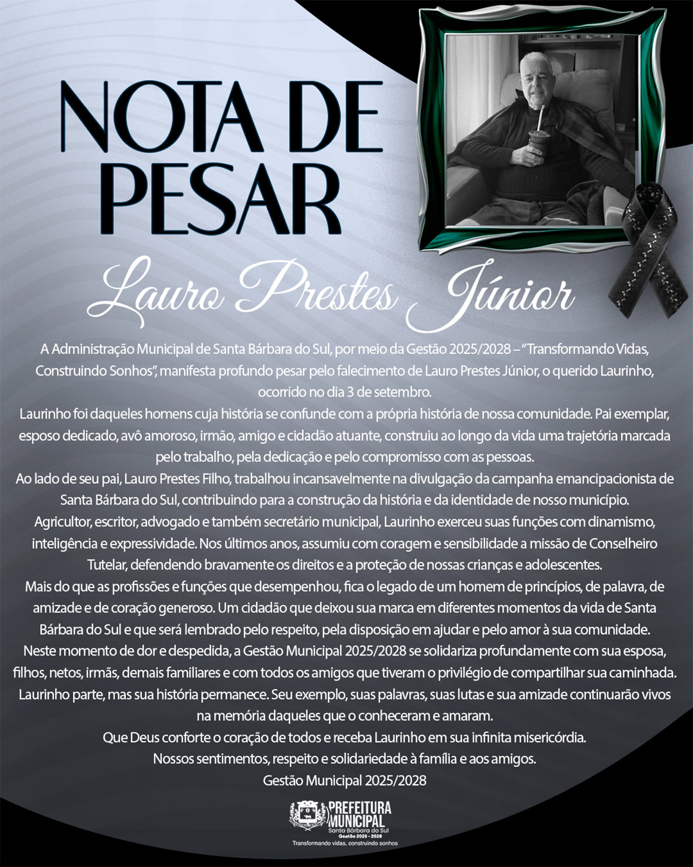 NOTA DE PESAR