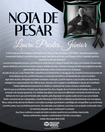 NOTA DE PESAR