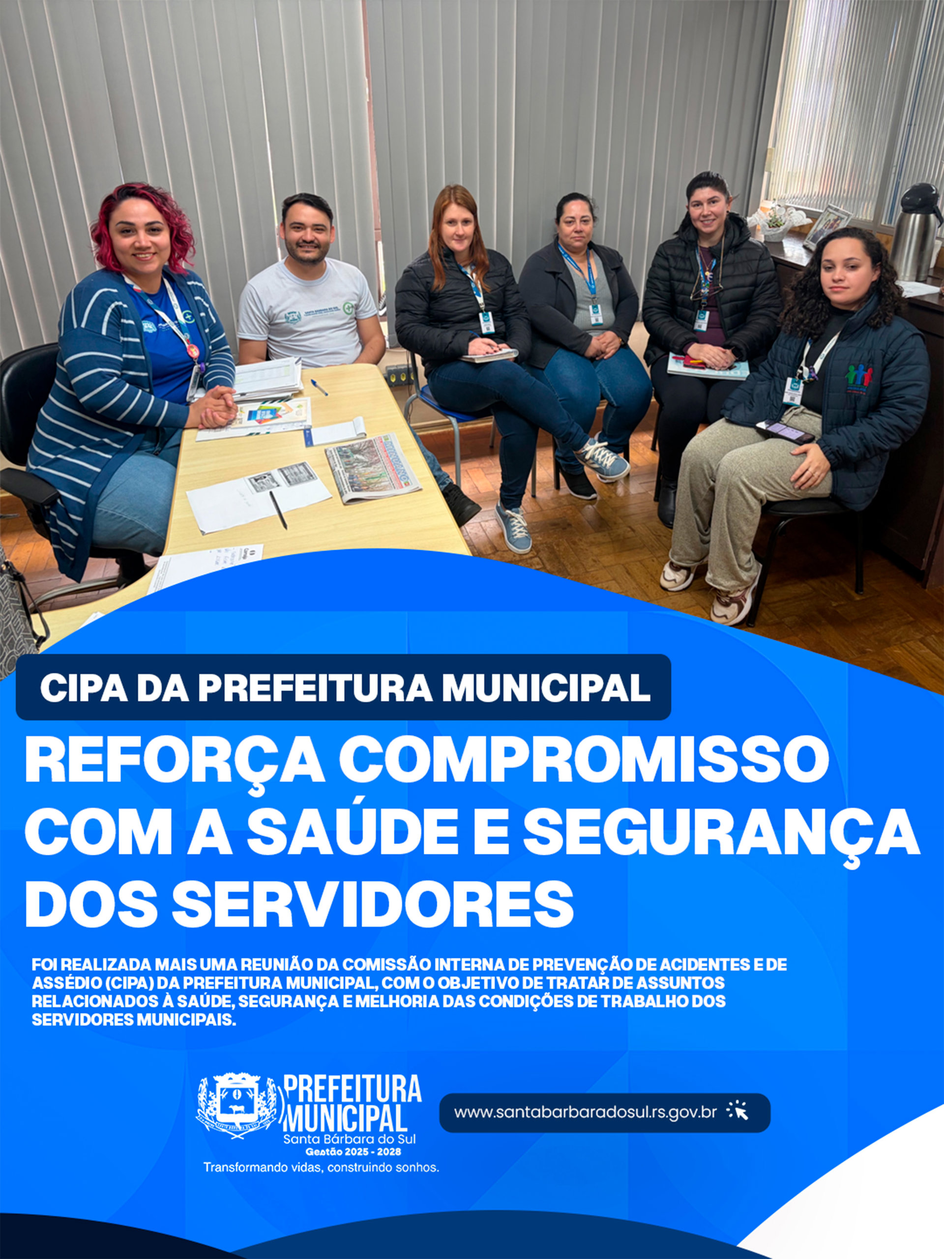 CIPA da Prefeitura Municipal refor&ccedil;a compromisso com a sa&uacute;de e seguran&ccedil;a dos servidores