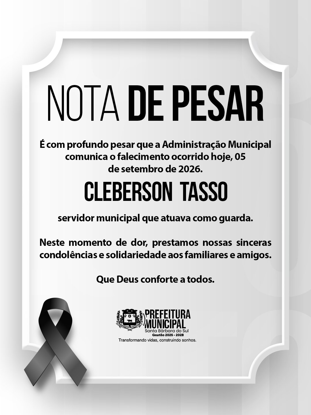 &nbsp;<br />NOTA DE PESAR