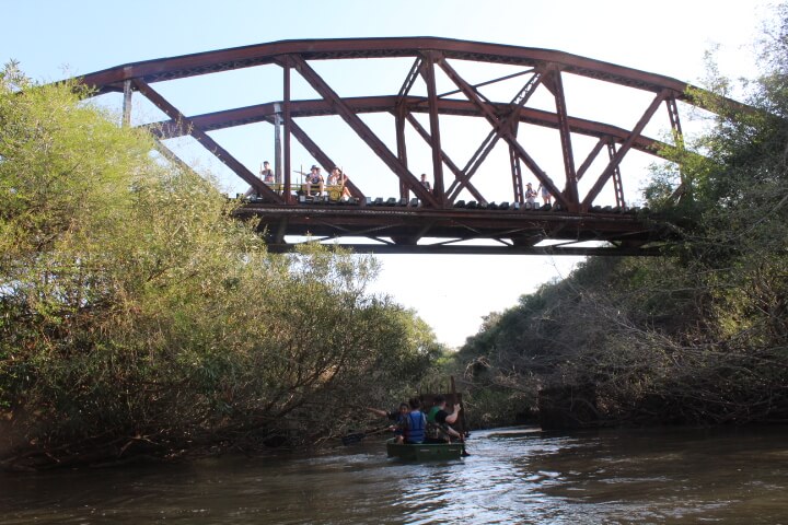 Ponte Férrea sobre o rio Jacuí Mirim