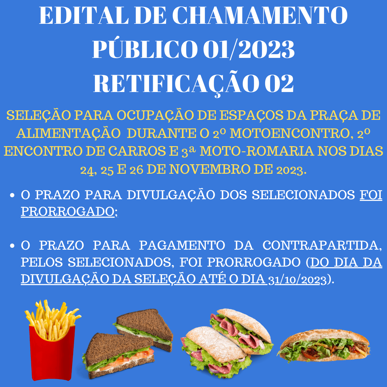 ATENÇÃO: PRORROGAÇÃO DE PRAZOS