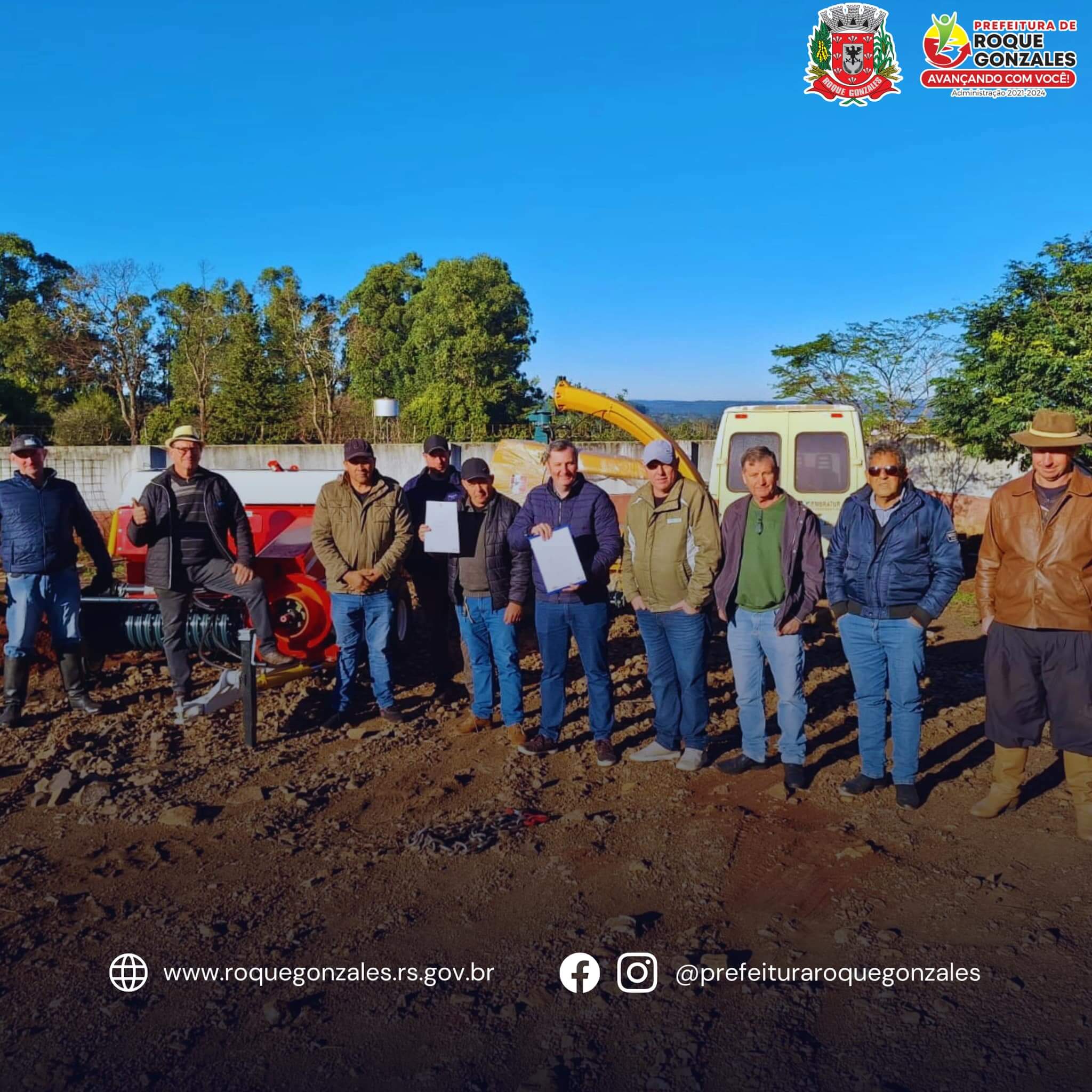 <p>ADMINISTRA&Ccedil;&Atilde;O MUNICIPAL DE ROQUE GONZALES ENTREGA EQUIPAMENTOS &Agrave; ASSOCIA&Ccedil;&Atilde;O DE PRODUTORES RURAIS</p>