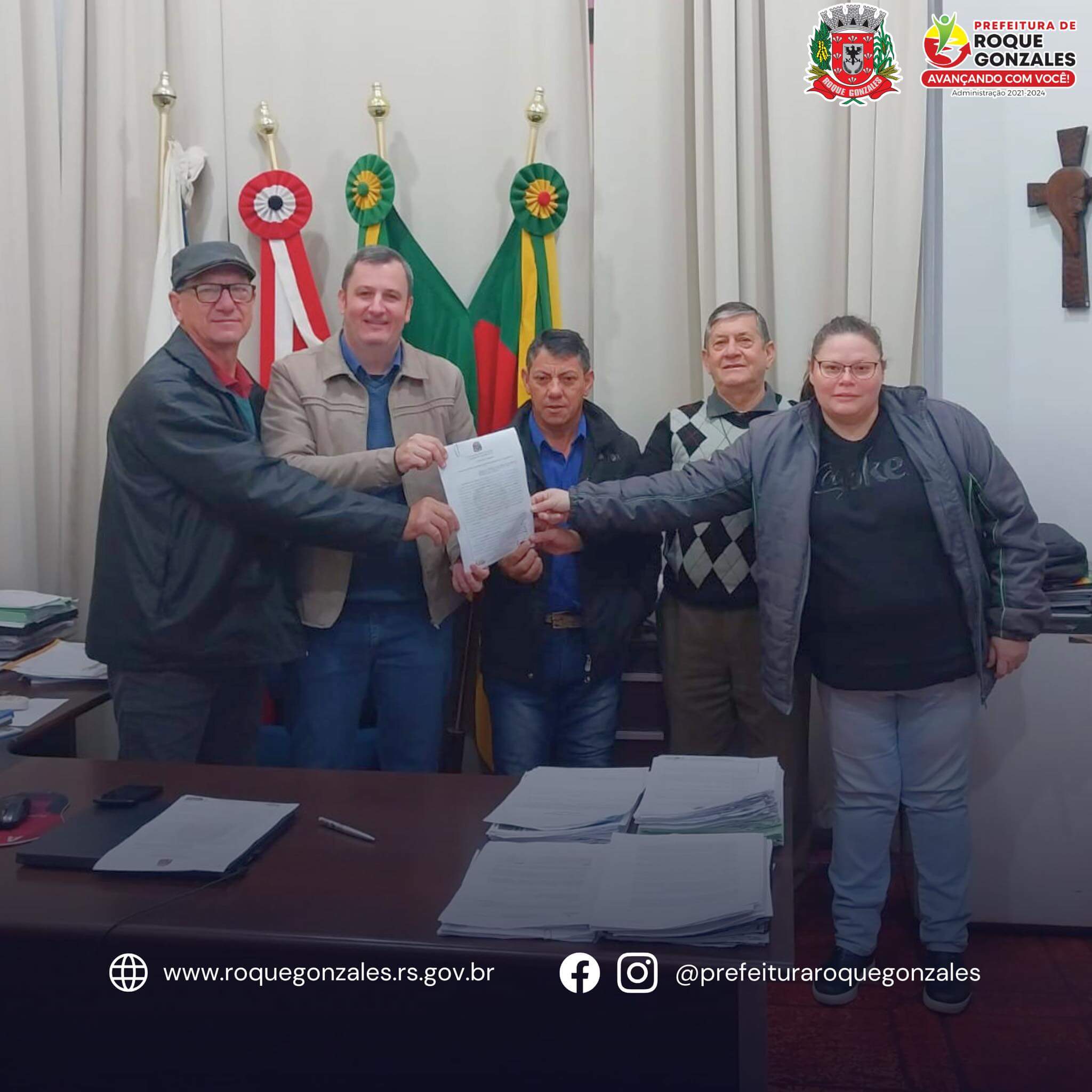 <p>ADMINISTRA&Ccedil;&Atilde;O MUNICIPAL DE ROQUE GONZALES CELEBRA TERMO DE FOMENTO COM O CTG SENTINELAS DA CASCATA</p>