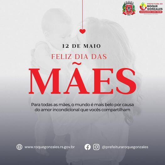 <p>ADMINISTRA&Ccedil;&Atilde;O MUNICIPAL DE ROQUE GONZALES DESEJA UM FELIZ DIA DAS M&Atilde;ES</p>