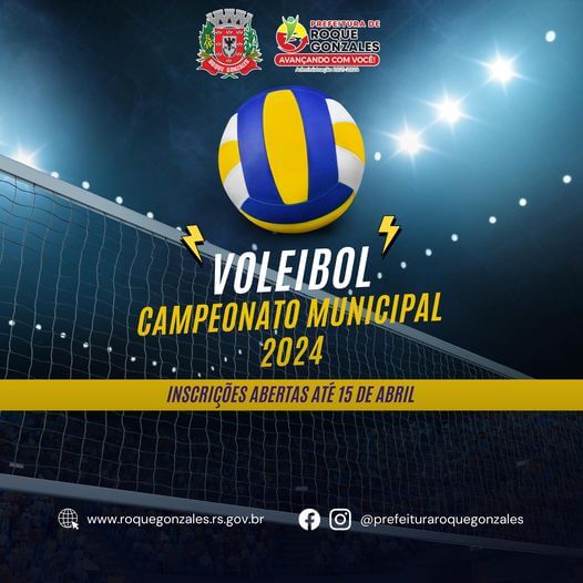 <p>INSCRI&Ccedil;&Otilde;ES ABERTAS PARA O CAMPEONATO MUNICIPAL DE VOLEIBOL 2024</p>