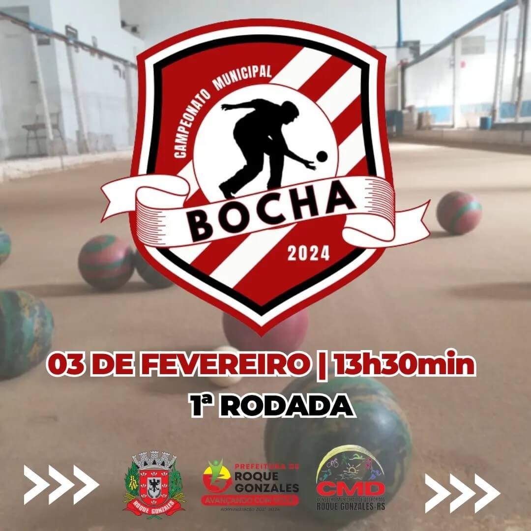 SÁBADO COMEÇA O CAMPEONATO MUNICIPAL DE BOCHA 2024!