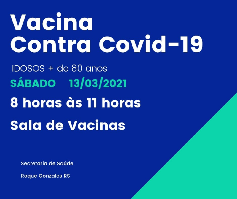 COVID-19: VACINAÇÃO NESTE SÁBADO NA SALA DE VACINAS