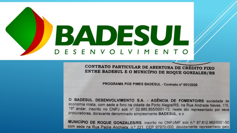 Município inicia pagamento do empréstimo junto ao Badesul