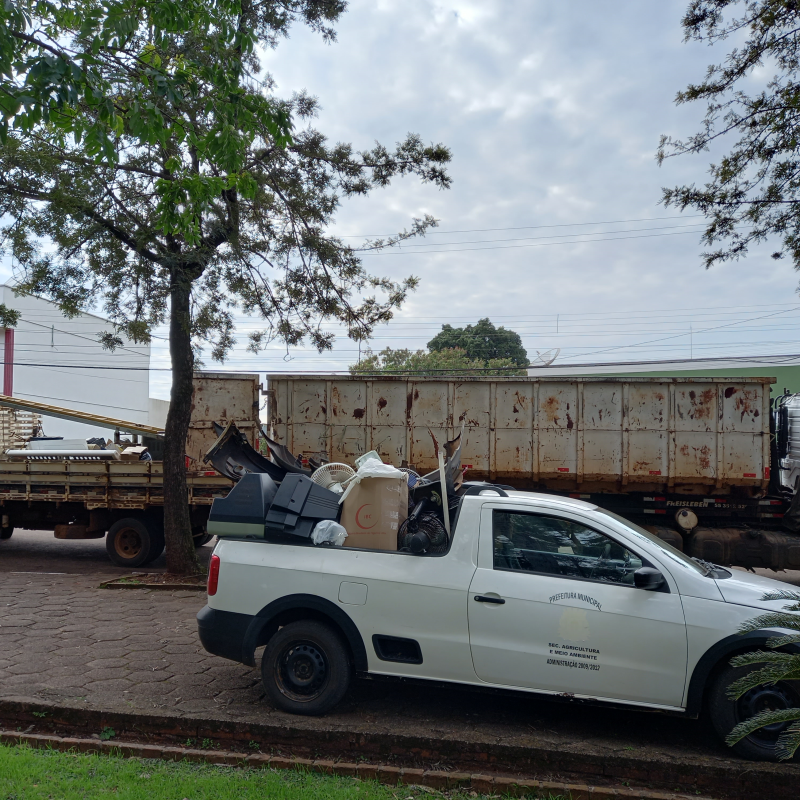 Prefeitura realizou ação de coleta de lixo eletrônico