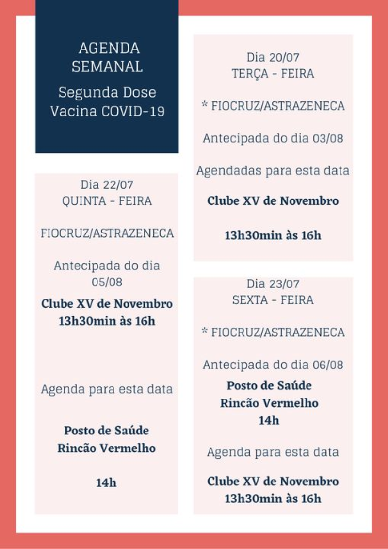 SEGUNDA DOSE VACINA CONTRA COVID-19