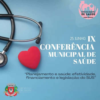 <p>CONVITE ESPECIAL &ndash; IX CONFER&Ecirc;NCIA MUNICIPAL DE SA&Uacute;DE<br class="html-br" />Roque Gonzales - RS</p>