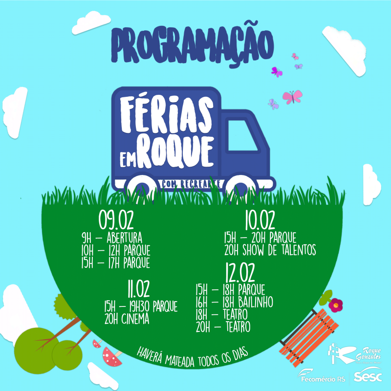 CONFIRA A PROGRAMAÇÃO DE FÉRIAS EM ROQUE  COM RECREARTE